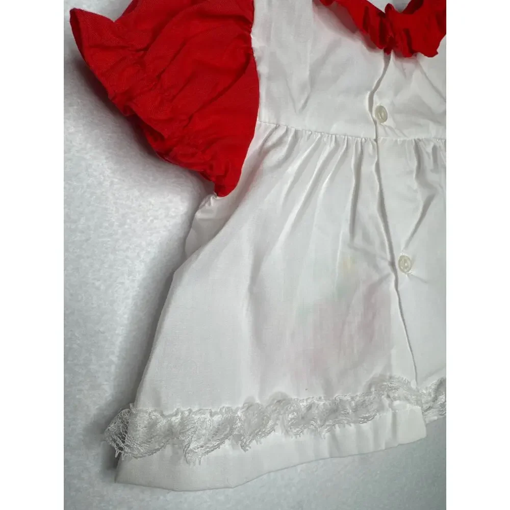 Vintage 1990s Cherry Embroidered Baby Outfit Bloomer Set 6–9M